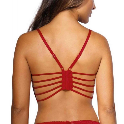 Semi-corset - Rouge à dentelle Axami lingerie   Axami lingerie