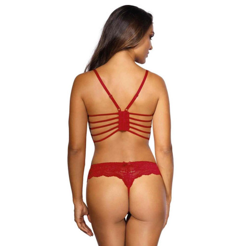 Semi-corset - Rouge à dentelle Axami lingerie   Guêpières