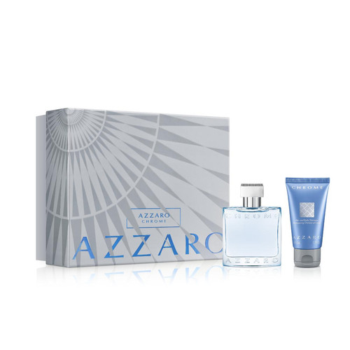 Azzaro Parfums - Coffret Azzaro Chrome - Eau de Toilette + Shampooing - Sélection cadeau de Noël Soins homme