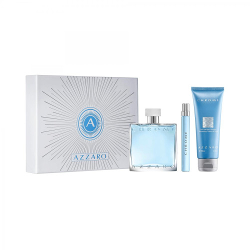 Azzaro Parfums - Coffret Azzaro Chrome - Eau de Toilette + Shampooing - Saint Valentin Beauté femme