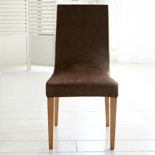 Becquet - Housse de chaise ExtensibleMarron chocolat - Housse De Canapé Et Chaise Design