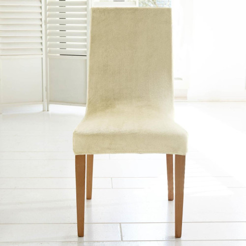 Becquet - Housse de chaise Extensible Blanc écru - Housse De Canapé Et Chaise Design