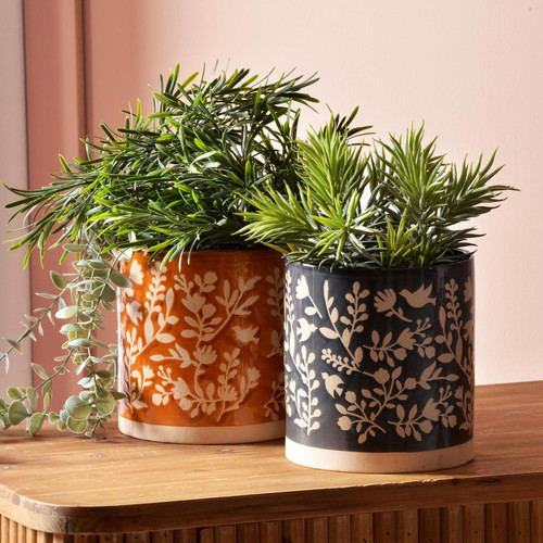 Becquet - Cache-pot FLOPRINT ocre en céramique - Pots de fleurs, jardinières