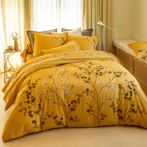 Becquet - Taie de traversin - Linge de lit jaune