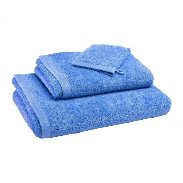 Drap de bain bleu LAUREAT en coton Becquet Linge de maison