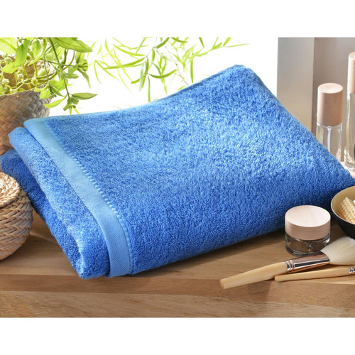 Drap de bain bleu LAUREAT en coton Becquet