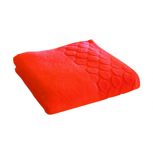 Becquet - Drap de bain orange CERCLE en coton - Serviette, drap de bain