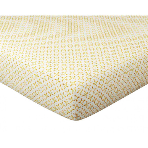 Becquet - Drap-housse SON REVE jaune en coton - Draps housse 140 x 190 cm ou 140 x 200 cm