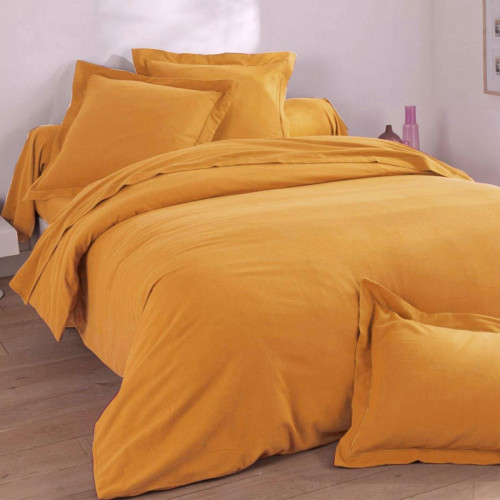 Becquet - Drap-housse - Linge de lit jaune