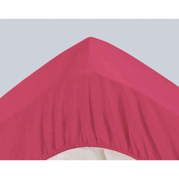 Drap-housse Grands Bonnets 32 cm  rose foncé en polycoton Becquet Linge de maison