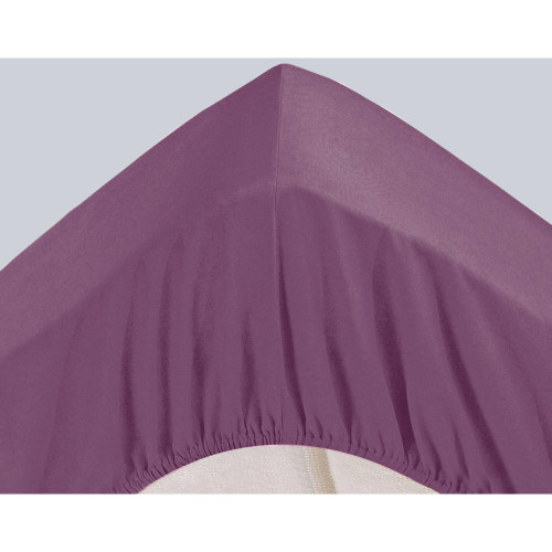 Drap-housse Super Grands Bonnets en coton violet Becquet Linge de maison