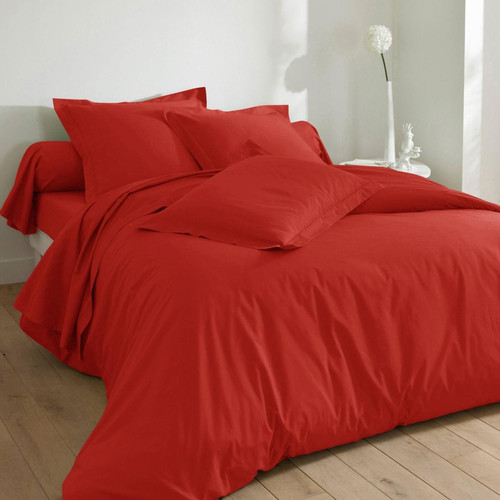 Becquet - Drap plat  - Linge de lit rouge