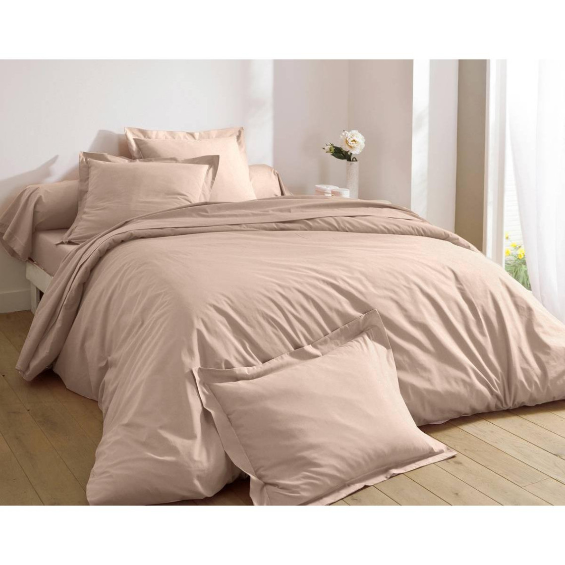 Nouveau luxe thermique Flanelle couleur unie Bedding Sets de couette 100% coton 