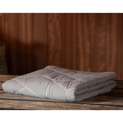 Becquet - Jeté de lit  CALISSON beige en polyester microfibre - Couvre lits jetes de lit beige