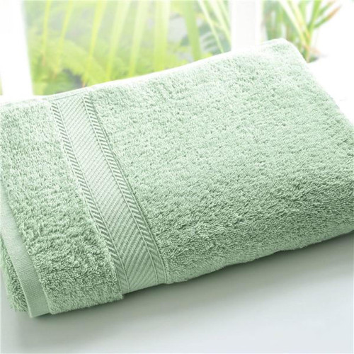 Becquet - Lot de 2 serviettes de toilette CLAIRE 420  en coton vert jade - Serviette de toilette