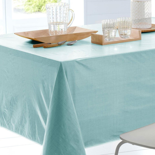 Becquet - Nappe de table plastique bleu aqua - Nouveautés Linge de maison