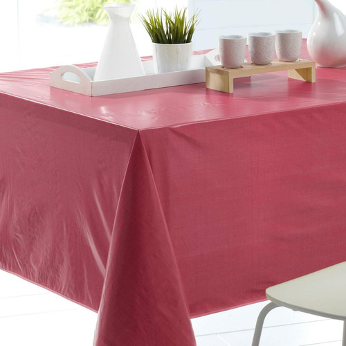 Becquet - Nappe FOLK rose framboise - Linge de table