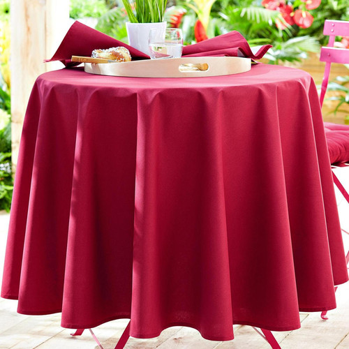 Becquet - Nappe en coton MADISON rose framboise - Linge de table
