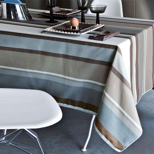 Becquet - Nappe de table bleu gris - Toiles Cirées Design