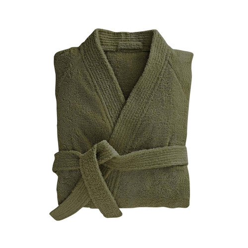 Becquet - Peignoir de bain LAUREAT  vert kaki en coton - Peignoir