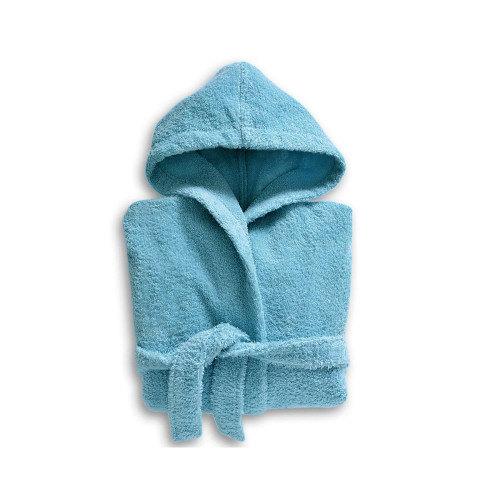 Becquet - Peignoir enfant bleu LAUREAT en coton - Linge de bain enfant