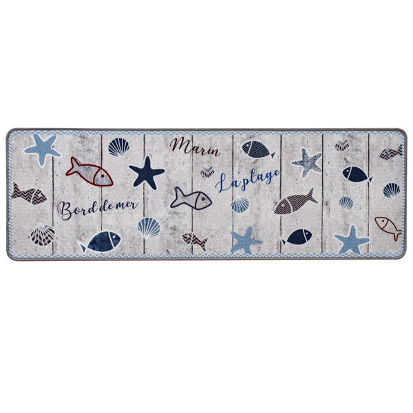 Tapis de cuisine motifs bord de mer PISCO 40X60 Becquet