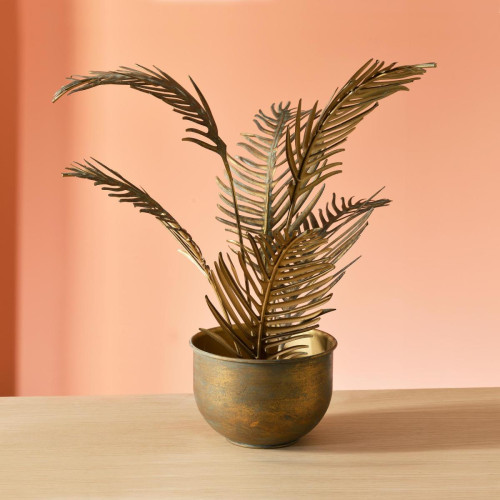 Becquet - Plante décorative exotique en métal dorévoir - Meuble Et Déco Design