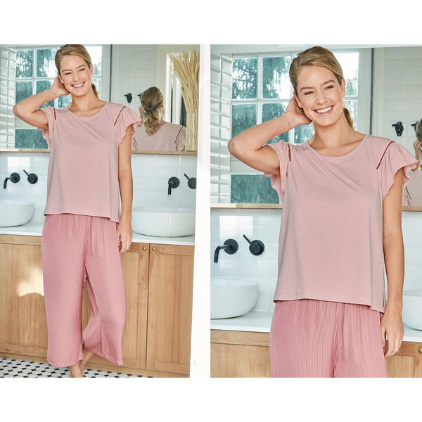 Pyjama  GIRLY rose en polyester Becquet Mode femme