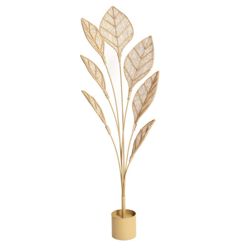 Plante décorative en métal et jute ROSINETTE beige Becquet