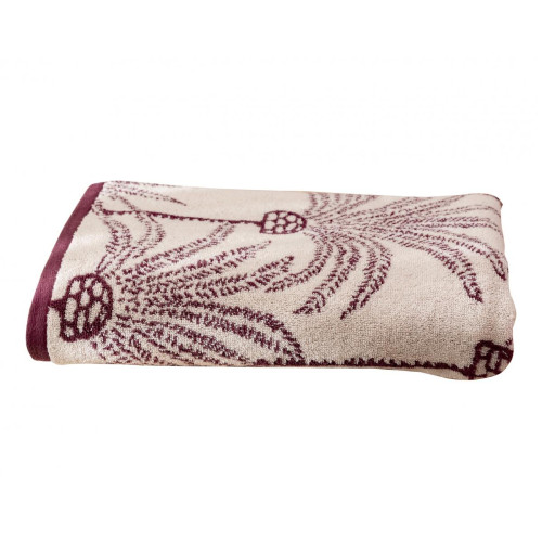 Becquet - Serviette de bain PALMARIX violette en coton - Serviette, drap de bain