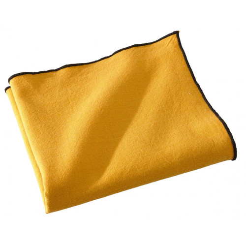 Becquet - Serviette de table  HONO jaune en coton lavé - Linge de maison