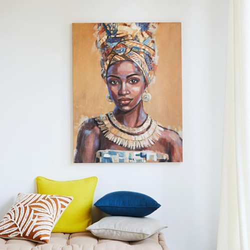 Becquet - Tableau femme africaine Louga Ocre  - Décoration Murale Design
