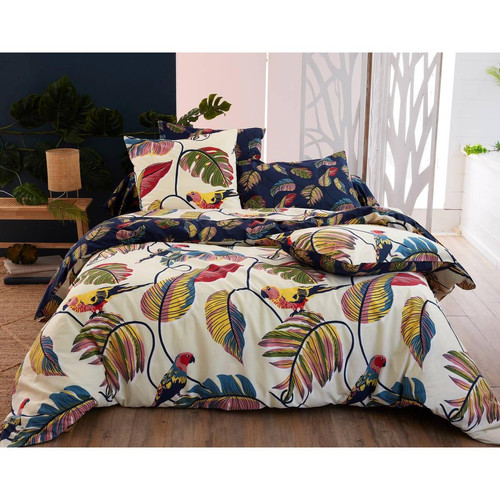 Becquet - Taie d'oreiller  PITCHOU multicolore en coton  - Linge de lit imprime
