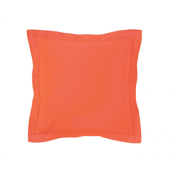 Taie d'oreiller PERCALE orange en percale de coton Becquet Linge de maison