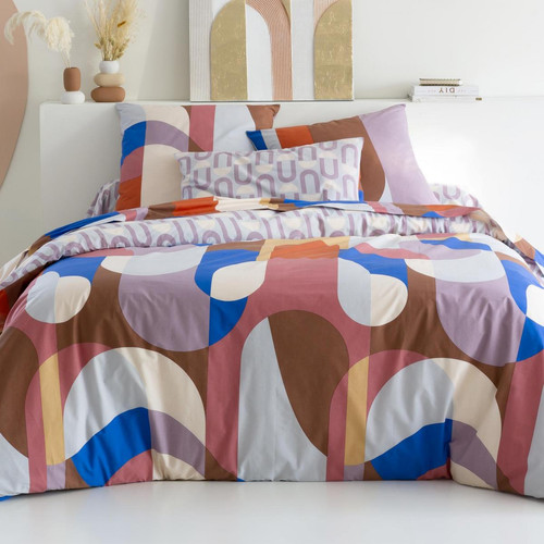 Becquet - Taie d'oreiller réversible CAPSULES multicolore en coton - Nouveautés Linge de maison