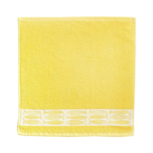 Becquet - Torchon  LITTLEFISH jaune en coton - Soldes Linge De Maison