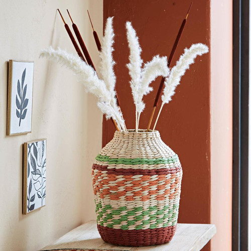 Becquet - Vase décoratif en jacynthe d'eau tressée  - Vase Design