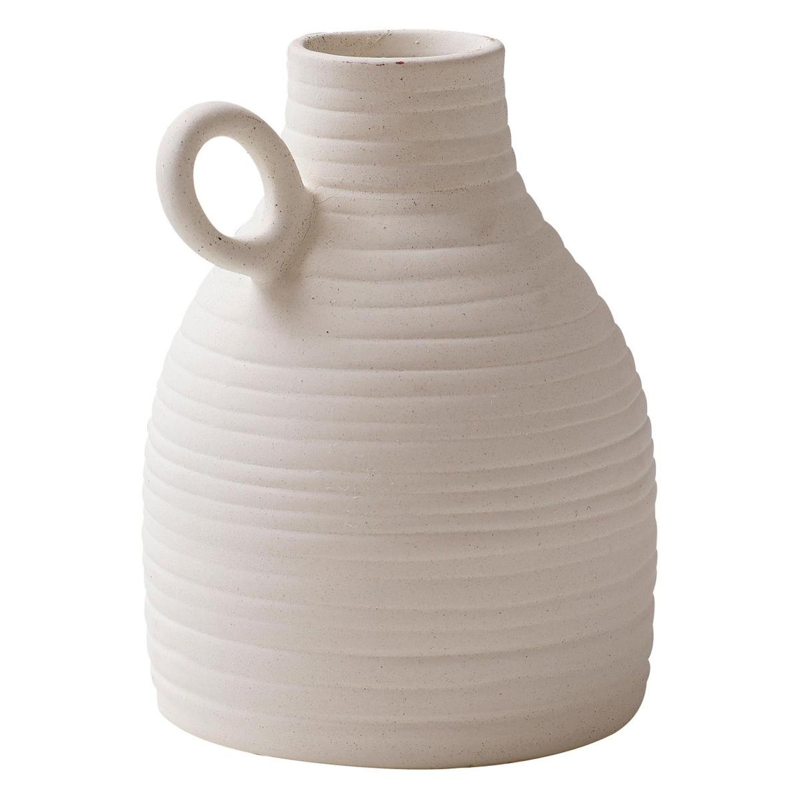 Vase décoratif en céramique beige