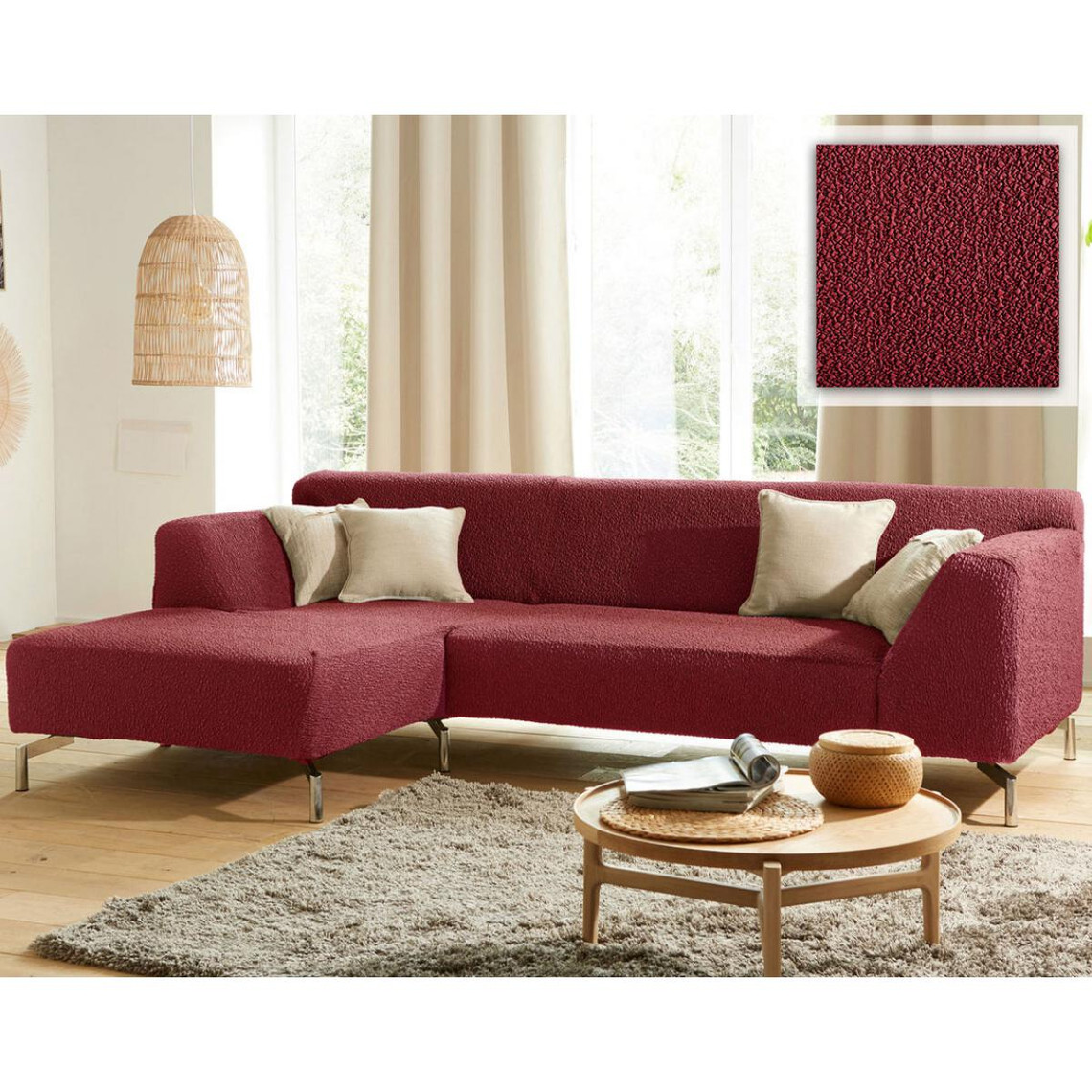 Bordeaux Rouge Housse de fauteuil Protecteur de fourniture Housse Luxueuse Matelassée 
