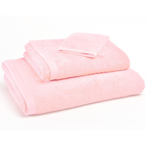 Becquet - Lot de 2 Gants de toilette rose thé LAUREAT 15x21 cm en coton - Gant de toilette