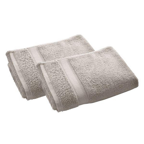 Becquet - Lot de 2 serviettes de toilette Gris galet  - Serviette, drap de bain