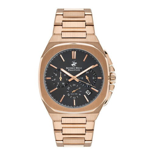 Beverly Hills Polo Club - Montre BBP3210X-460 avec bracelet en acier doré rose pour homme - Promos montres