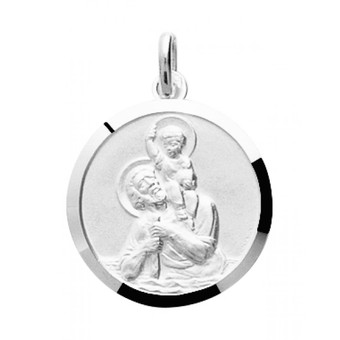 Stella Bijoux - Médaille St-Christophe argent - Naissance et baptême
