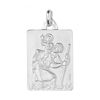 Stella Bijoux - Médaille St Christophe en argent - Naissance et baptême