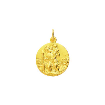 Stella Bijoux - Médaille St-Christophe or 750/1000 jaune (18K) - Naissance et baptême