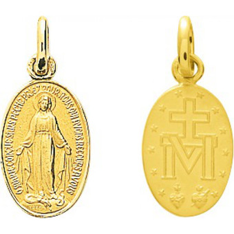 Stella Bijoux - Médaille vierge miraculeuse or 750/1000 jaune (18K) - Stella Bijoux