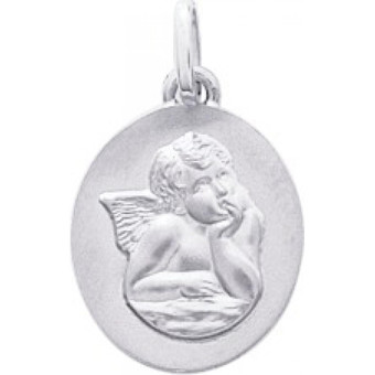 Stella Bijoux - Médaille ange or 750/1000 blanc  (18K) - Medailles