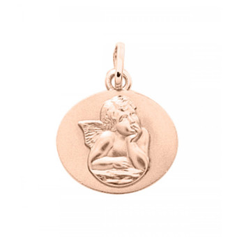 Stella Bijoux - Médaille ange Or 750/1000 rose  (18K) - Naissance et baptême
