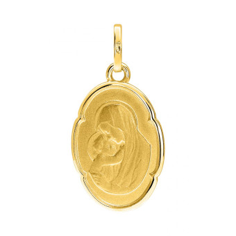 Stella Bijoux - Médaille vierge et enfant or 750/1000 jaune (18K) - Naissance et baptême
