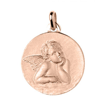 Stella Bijoux - Médaille ange Or 750/1000 rose  (18K) - Naissance et baptême